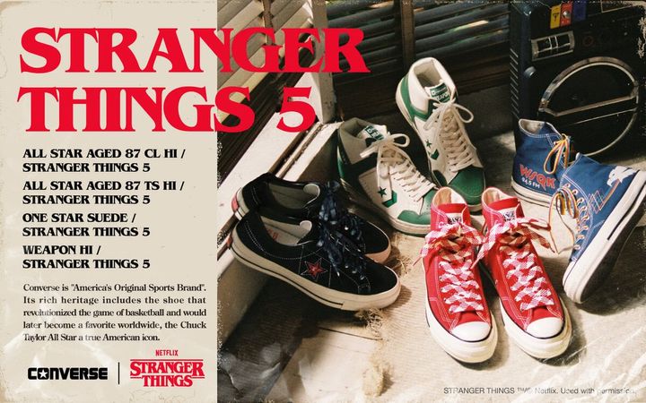 110年以上の歴史を持つアメリカ発のシューズブランドCONVERSE（コンバース）が、大人気Netflixシリーズ「ストレンジャー・シングス 未知の世界」の最終章となるシーズン5の配信開始を記念して、スペシャルコラボレーションを発表。2025年11月27日（木）より、CONVERSE OFFICIAL ONLINE SHOPや取り扱い各店舗にて販売する。