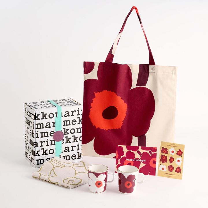 画像1: 【マリメッコ】オンライン限定 Unikko トートバッグ & Juhla Unikko マグカップセット¥16,500 www.marimekko.jp