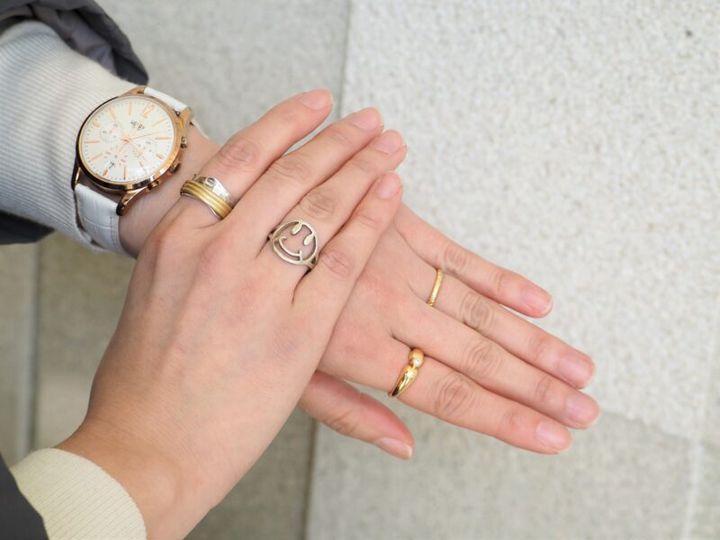 ニコちゃんマークのリング