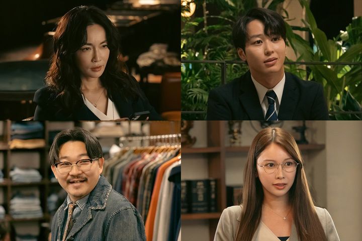 ドラマ『プロフェッショナル 保険調査員・天音蓮』（左上から）長谷川京子、片岡久道、伊藤俊介、結城モエ （C）フジテレビ width=