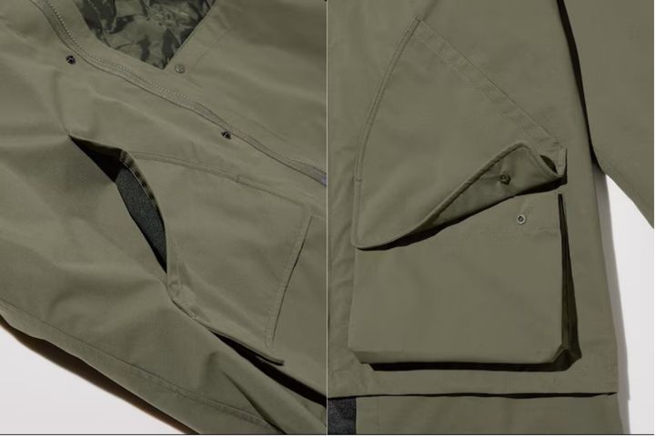 パテッドシェルパーカ ポケット