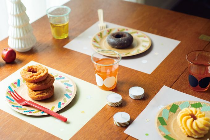 超簡単！ マステでキャンドルをデコって、クリスマスのテーブルコーディネートのできあがり♪の画像1