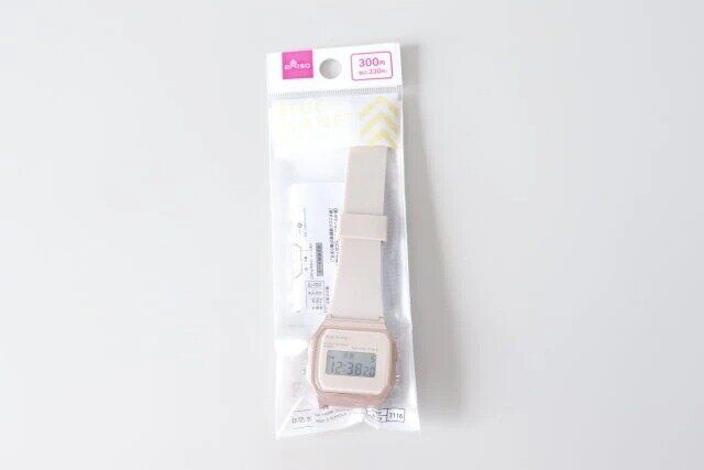 ダイソー デジタルウォッチ（ブループラネット、ベージュ） パッケージ