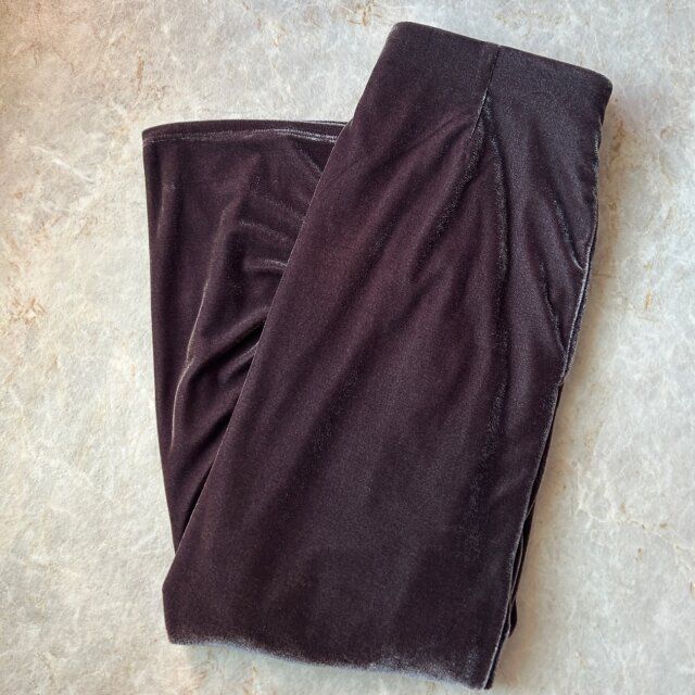 GUベロアナローマキシスカートのダークブラウン