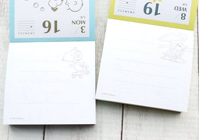 大人のおしゃれ手帖スヌーピー日めくりカレンダー裏側メモ用紙