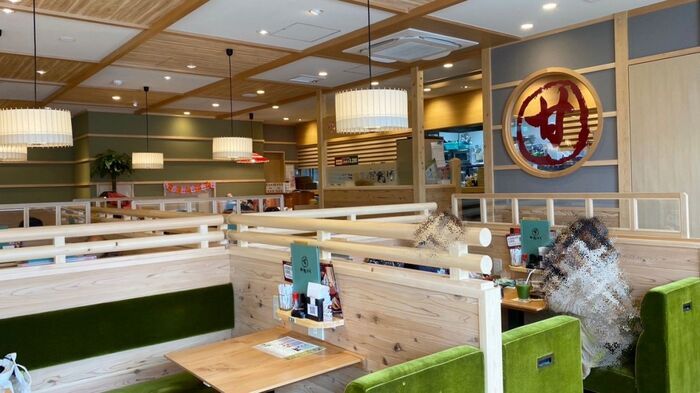 おかげ庵のボックス席