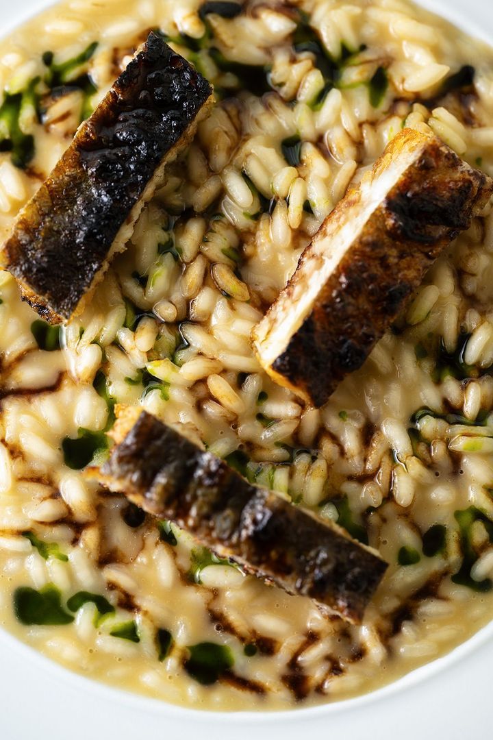 「鰻とバルサミコのリゾット」