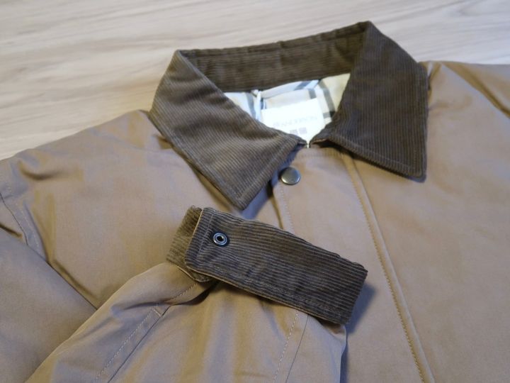 折り返すとコーデュロイ素材になる袖口