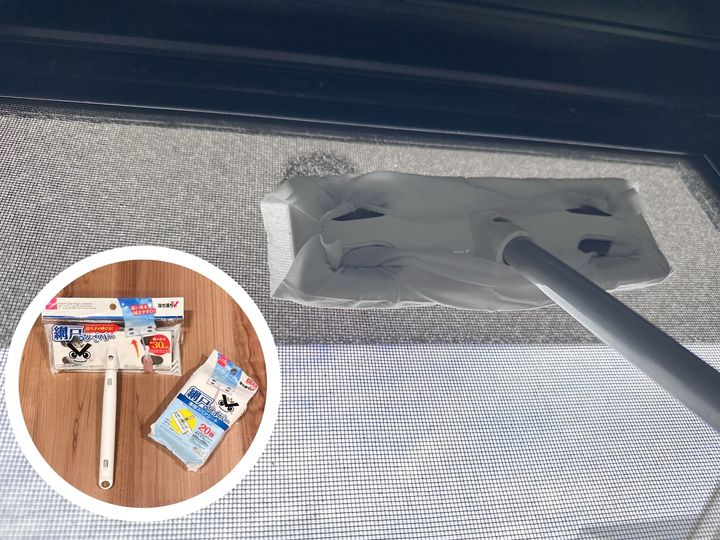 「網戸用ワイパー」税込110円（JANコード：4550480051239）/「網戸用ワイパー専用スペアシート」税込110円（JANコード：4549131601640）