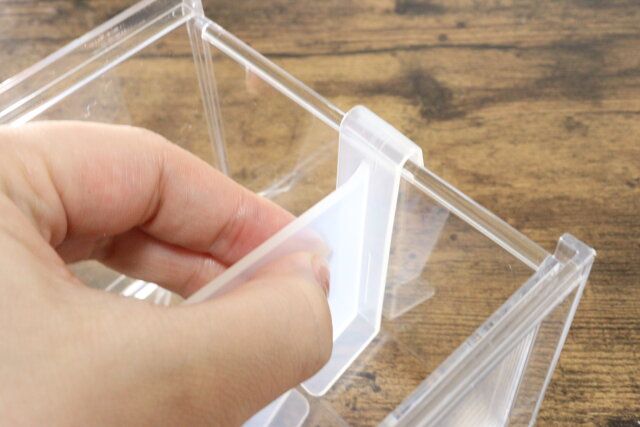 洗面鏡ナナメスタンド クリアー 仕切りが動く