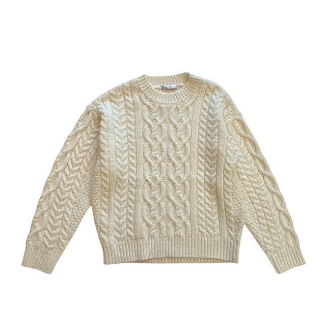 しまむらnatsukiアラン柄ニットプルオーバー