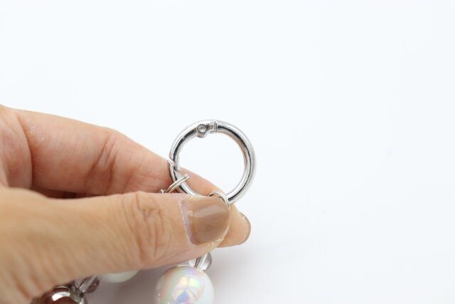 ダイソー ストラップ（ビッグパーツ、シート付き） 丸カラビナ