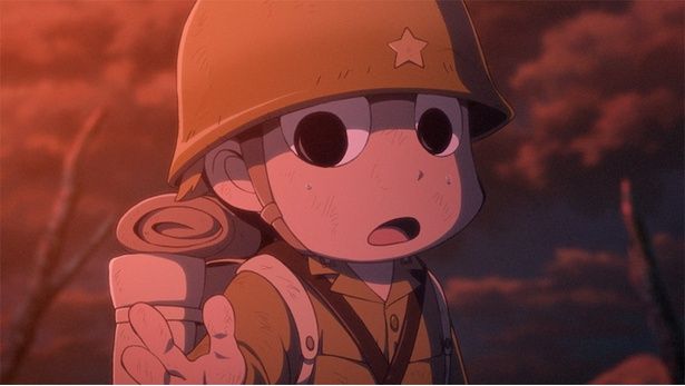 中村が演じた、どこまでもまっすぐな性格の吉敷。田丸と共に必ず生きて帰ることを誓う [c]武⽥⼀義・⽩泉社／2025「ペリリュー －楽園のゲルニカ－」製作委員会 