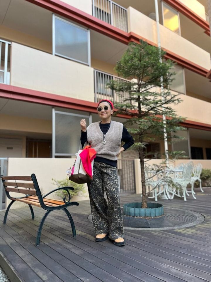 加藤理恵さんのアニマル柄パンツ