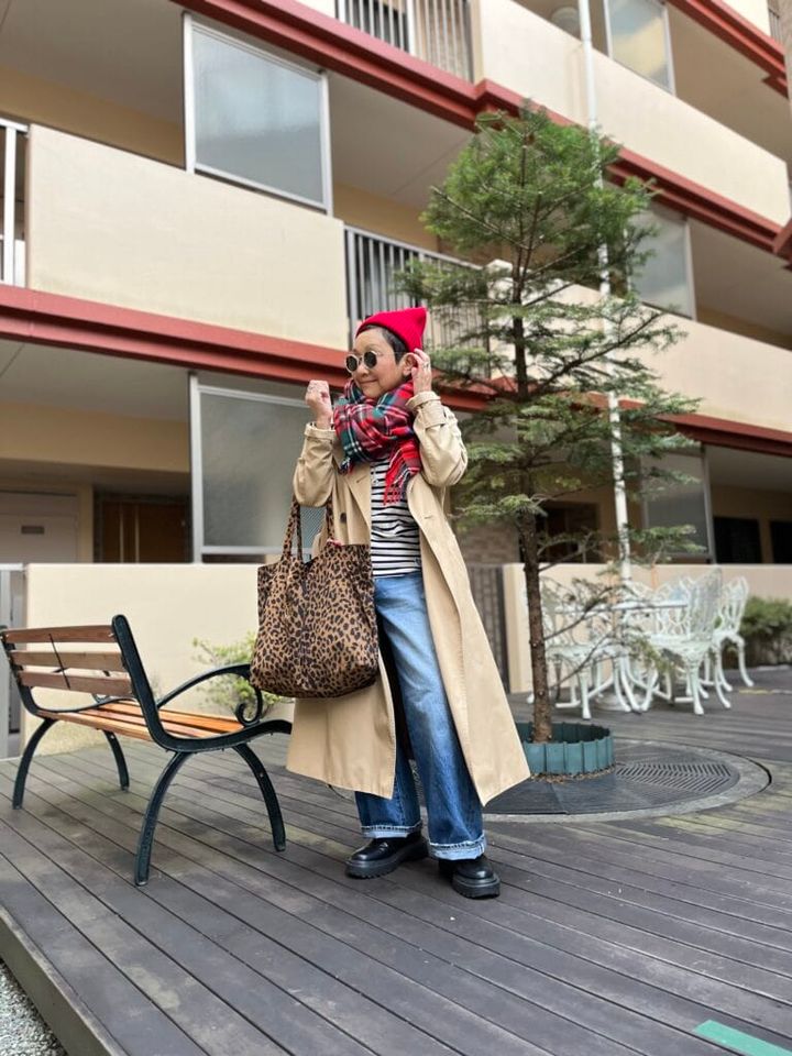 加藤理恵さんのヒョウ柄バッグ