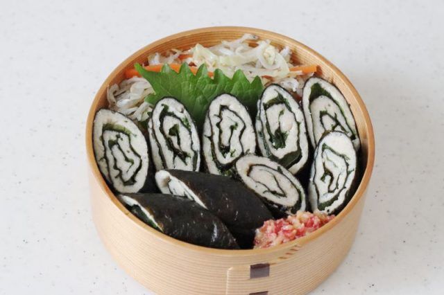 2品弁当の詰め方プロセス