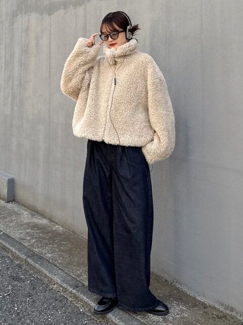 2025冬大人可愛いボアブルゾンコーデ