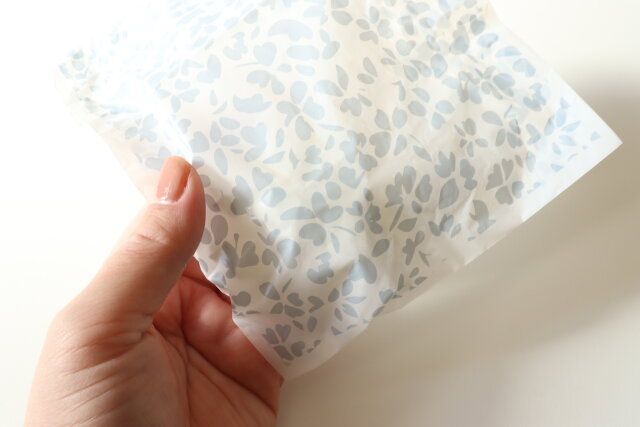 テープ付き携帯ポリ袋 透けない