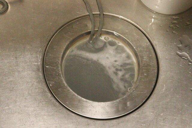 排水口の水ためキャップ 使用例