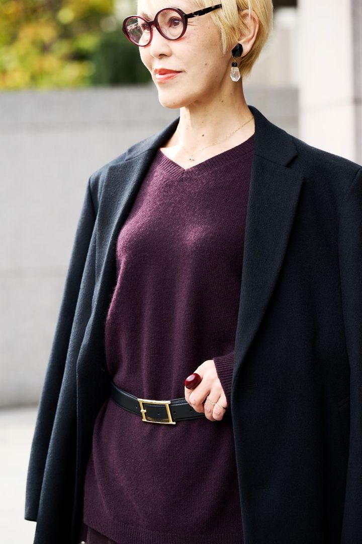 ベルトのウエストマークはゆるめが◎