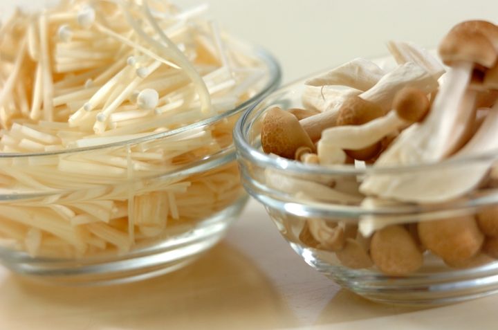 豆腐のキノコあんかけの下準備1