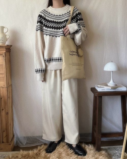 しまむらのニットプルオーバー9