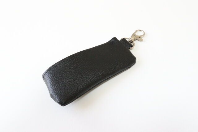 キーホルダー付き 革風キーケース