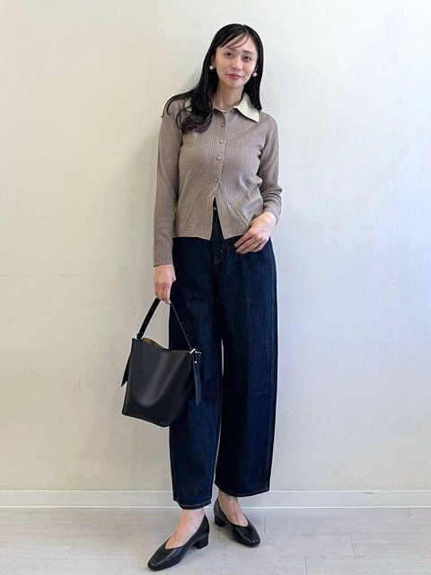 グローバルワークの襟付きカーディガン