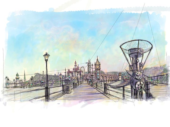 導線エリア 昼の様子