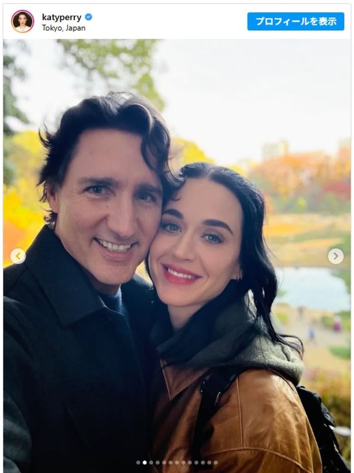 ケイティ・ペリー＆ジャスティン・トルドー元カナダ首相がインスタグラムデビュー ※「ケイティ・ペリー」インスタグラム width=
