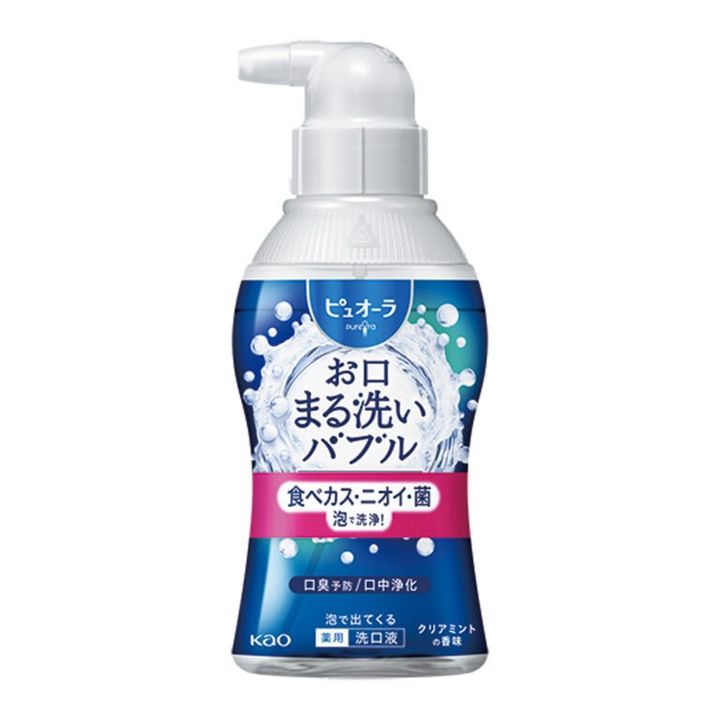 ピュオーラ 泡で出てくる洗口液 クリアミント【医薬部外品】180ml¥990（編集部調べ）／花王（ピュオーラ）