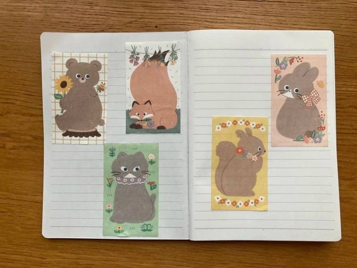 Seria(セリア)：貼ってはがせるロールメモ 20片 アニマル