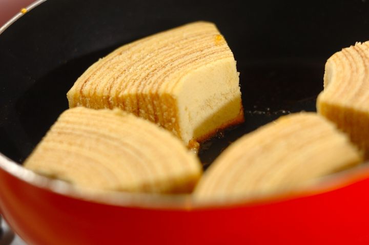 カラメルバームクーヘンの作り方1