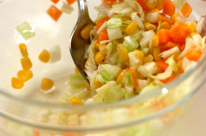 コールスローの作り方1