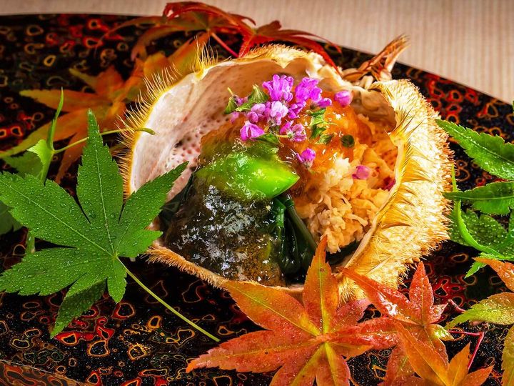 銀座『わ道行』の「毛蟹の面詰め」