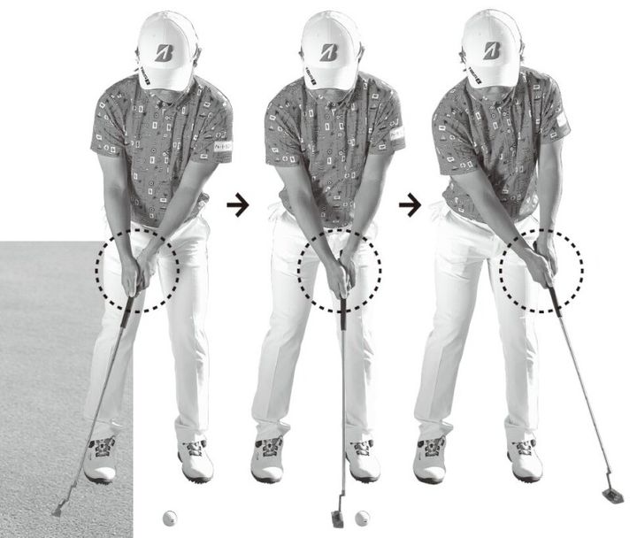 パットで距離感を出す方法を男子プロが解説！下手投げでタッチを出す