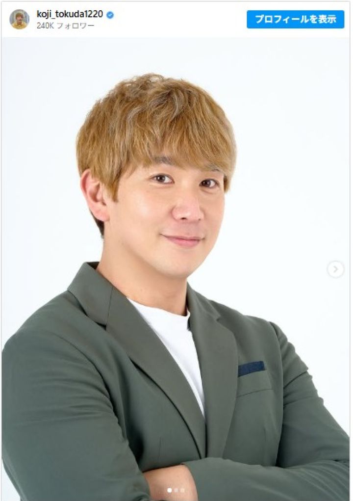 コージ・トクダ最新の宣材写真、角が取れて柔和に？ ※「コージ・トクダ」インスタグラム width=