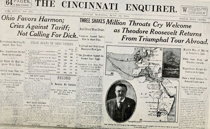 新聞「シンシナティ・エンクワイラー」、1912年の紙面