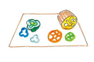 クリスマスのテーブルが華やぐ「野菜スタンプのお祝いランチョンマット」の作り方♪の画像8