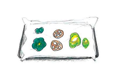 クリスマスのテーブルが華やぐ「野菜スタンプのお祝いランチョンマット」の作り方♪の画像3