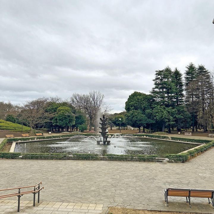世田谷公園の噴水前