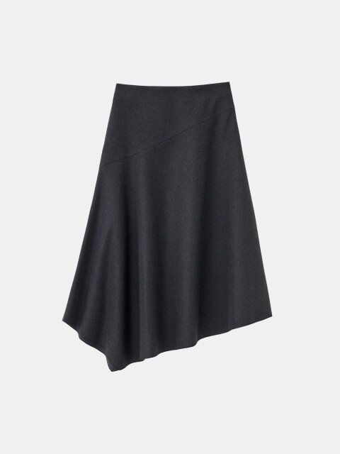 2025plst冬値下げプレシャスニットメルトンアシンメトリースカート