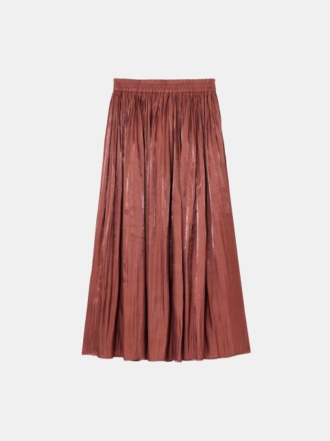 2025plst冬値下げシャイニーギャザースカート