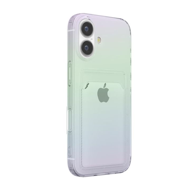 iPhone 17用 クリアポケットケース（オーロラ）斜め