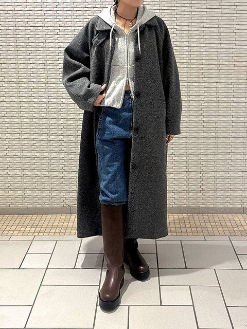 ロングコートコーデ2