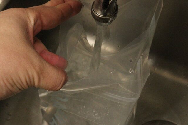 つけ置き洗いバッグS 2枚セット 水を入れる