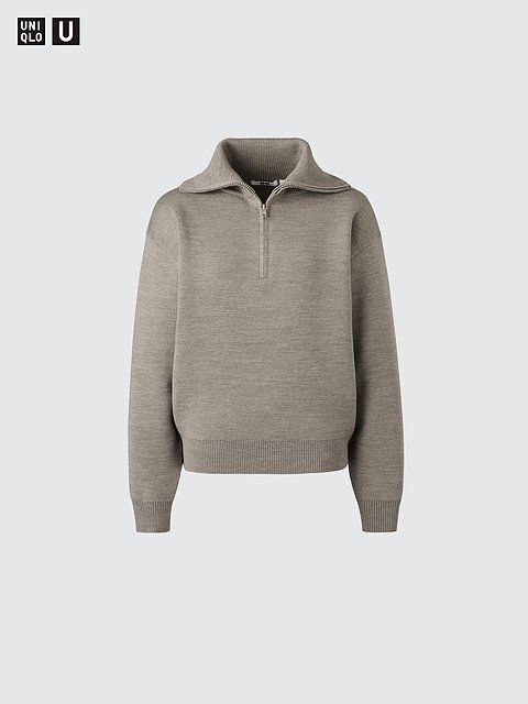 ユニクロのダブルフェイスハーフジップセーター