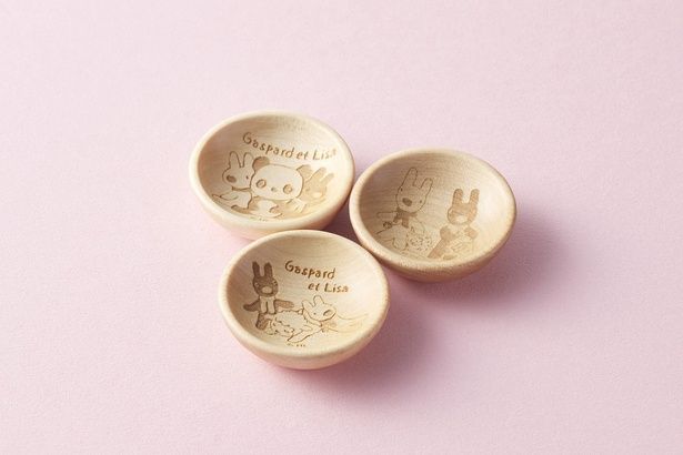 tougei/籐芸「木製ぷち豆皿3枚セット」(1650円)