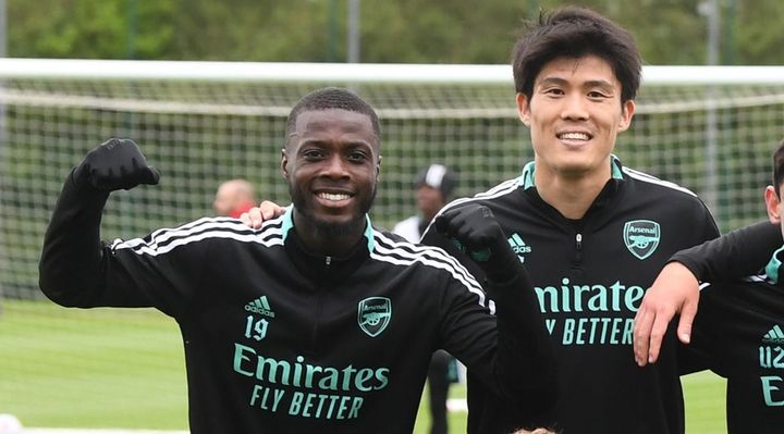 画像: アーセナル時代のペペと冨安 (C)Getty Images