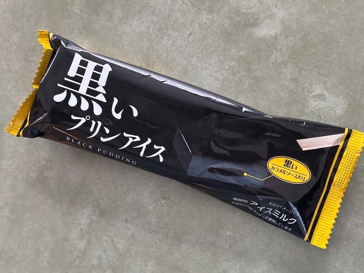 衝撃ビジュアル！真っ黒なのにプリン味のギャップが楽しいアイス「黒いプリンアイス」